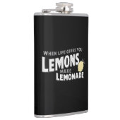 Vinyl Wrapped Flask Lemons Resilience Slogan Gift Flachmann (Rechts)