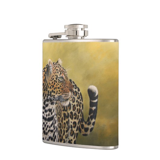 Vinyl Wrapped Flask - Leopard Flachmann (Links)