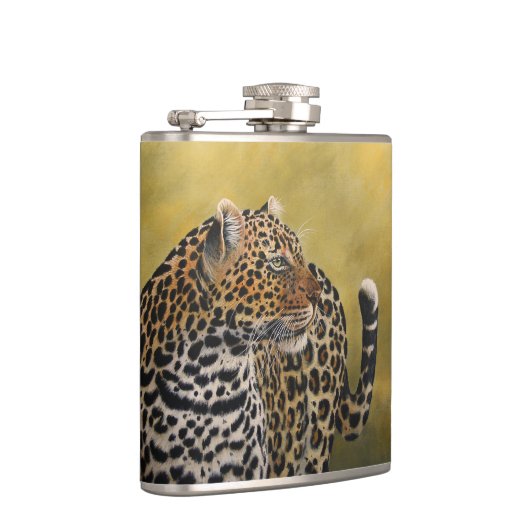 Vinyl Wrapped Flask - Leopard Flachmann (Rechts)