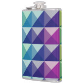 Vinyl Wrapped Flask - Mehrfarbige Dreiecke Flachmann (Links)
