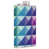 Vinyl Wrapped Flask - Mehrfarbige Dreiecke Flachmann (Rechts)