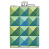 Vinyl Wrapped Flask - Mehrfarbige Dreiecke Flachmann (Rückseite)