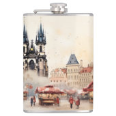 Vinyl Wrapped Flask Prag Flachmann (Vorderseite)