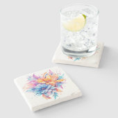 Vinyl Wrapped Flask Steinuntersetzer (Seitenansicht)