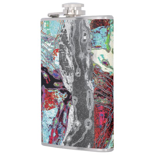 Vinyl Wrapped Flask – Strata Pulse Flachmann (Links)