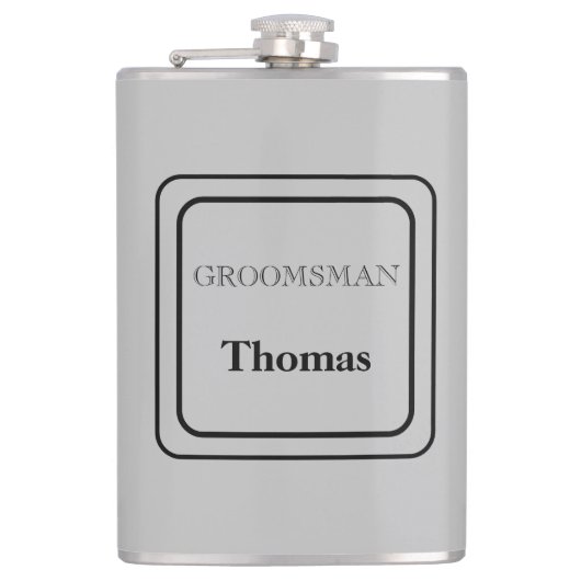 Vinyl Wrapped Flask Trauzeuge Flachmann (Vorderseite)