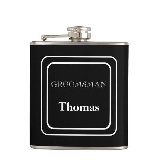 Vinyl Wrapped Flask Trauzeuge Flachmann (Vorderseite)