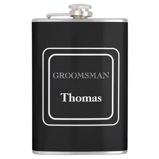 Vinyl Wrapped Flask Trauzeuge Flachmann (Vorderseite)