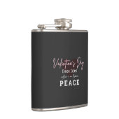 Vinyl Wrapped Flask Valentines Day Peace Flachmann (Rechts)