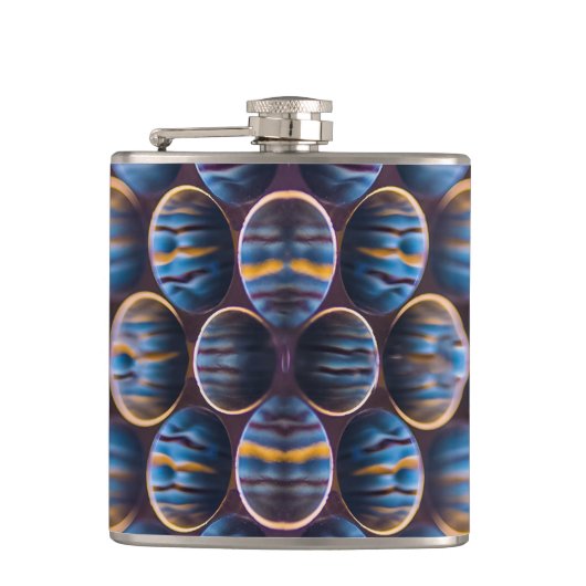 Vinyl Wrapped Flask with Honeycomb Design Flachmann (Vorderseite)
