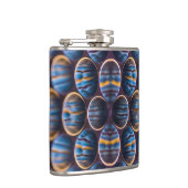 Vinyl Wrapped Flask with Honeycomb Design Flachmann (Rechts)