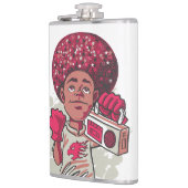 Vinyl Wrapped Flask – YOUTH Power Afro & Boombox  Flachmann (Links)