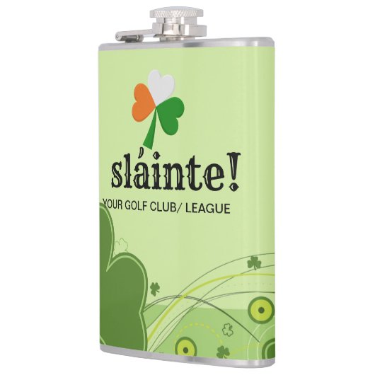 Vinyl Wrapped Kleeblatt Flask Flachmann (Links)