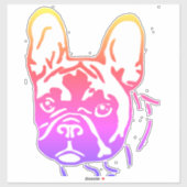 Vinylaufkleber Französische Bulldogge Aufkleber (Blatt)