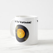 Vinylaufzeichnung Vintages kundenspezifisches Kaffeetasse (Vorderseite Links)