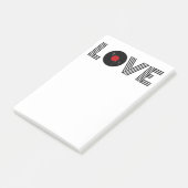 Vinylaufzeichnungs-Liebe Post-it Klebezettel (angewinkelt)