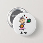 Vinylaufzeichnungs-Liebhaber-Knopf Button (Vorne & Hinten)