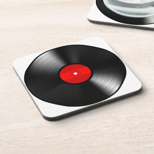 Vinylaufzeichnungs-Untersetzer-Set Getränkeuntersetzer (Linke Seite)