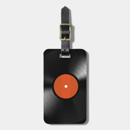 Vinyle Record Gepäckanhänger (Vorderseite vertikal)