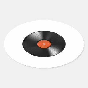 Vinyle Record Ovaler Aufkleber
