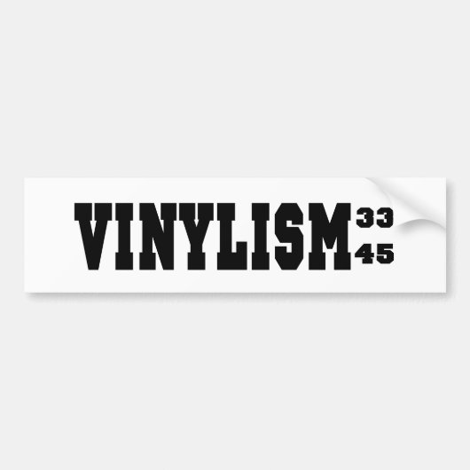 Vinylism 33 45 U/min Autoaufkleber (Vorne)