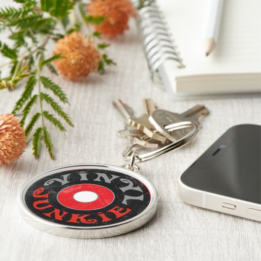 Vinyljunkie Schlüsselanhänger (Seite)