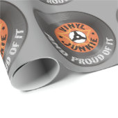 Vinyljunkie - und stolz auf es geschenkpapier (Rolleneckpunkt)