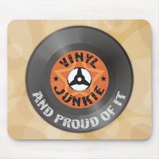 Vinyljunkie - und stolz auf es mousepad (Vorne)