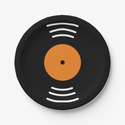 Vinylmusikaufzeichnungsneuheits-Papier-Teller für Pappteller (Vorderseite)