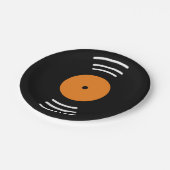 Vinylmusikaufzeichnungsneuheits-Papier-Teller für Pappteller (Schrägansicht)