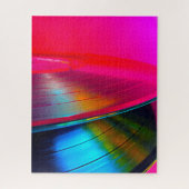 VinylPlatten magentarot Puzzle (Vertikal)