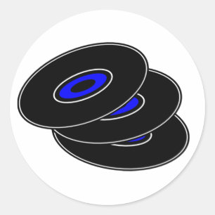 VinylPlattenen-Aufkleber Runder Aufkleber