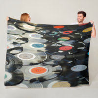 VinylPlattenen-Fleece-Decke