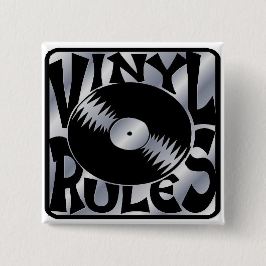 Vinylregeln Button (Vorderseite)