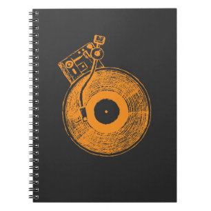 Vinylrekordspieler-Turntable-Musik-Geschenk für DJ Notizblock