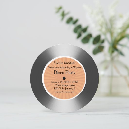 Vinylscheibe Einladung (Stehend Vorderseite)