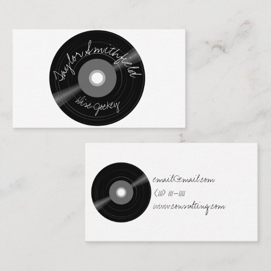 VinylVisitenkarte Visitenkarte (Vorne/Hinten)