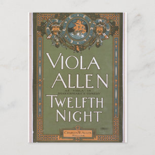 Viola Allen, 'Was ihr wollt' Vintage Theater Postkarte