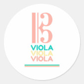 Viola Alto Clef Sticker (Vorderseite)