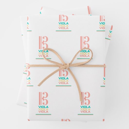 Viola Alto Clef Wrapping Paper Geschenkpapier Set (Beispiel)