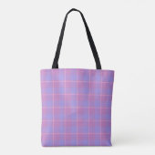 Viola and Dull Lavender Plaid Pink Purple Tasche (Rückseite)