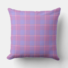 Viola and Dull Lavender Plaid Purple Pink Kissen