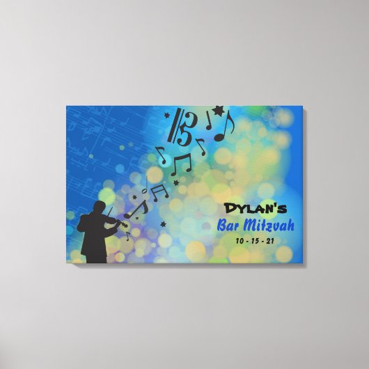 Viola Bar Mitzvah Sign auf Memory Board Leinwanddruck (Vorderseite)