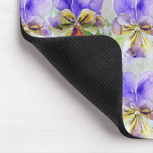 Viola Blume Aqua Strip Mousepad (Ecke)