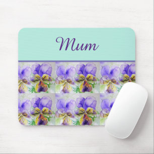 Viola Blume Aqua Strip Mousepad