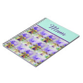 Viola Blume Aqua Strip Notizblock (Linke Seite)