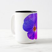 Viola Blume Zwei-Tone-Kaffee-Tasse Zweifarbige Tasse (Vorderseite Links)