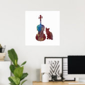 Viola Cat Art Poster (Heimbüro)