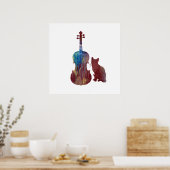 Viola Cat Art Poster (Küche)