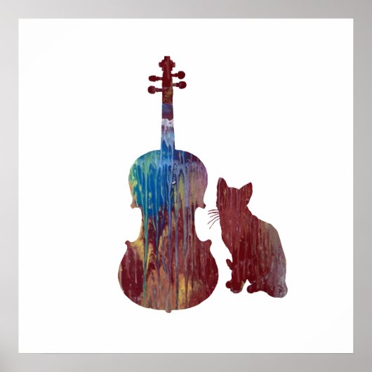 Viola Cat Art Poster (Vorne)